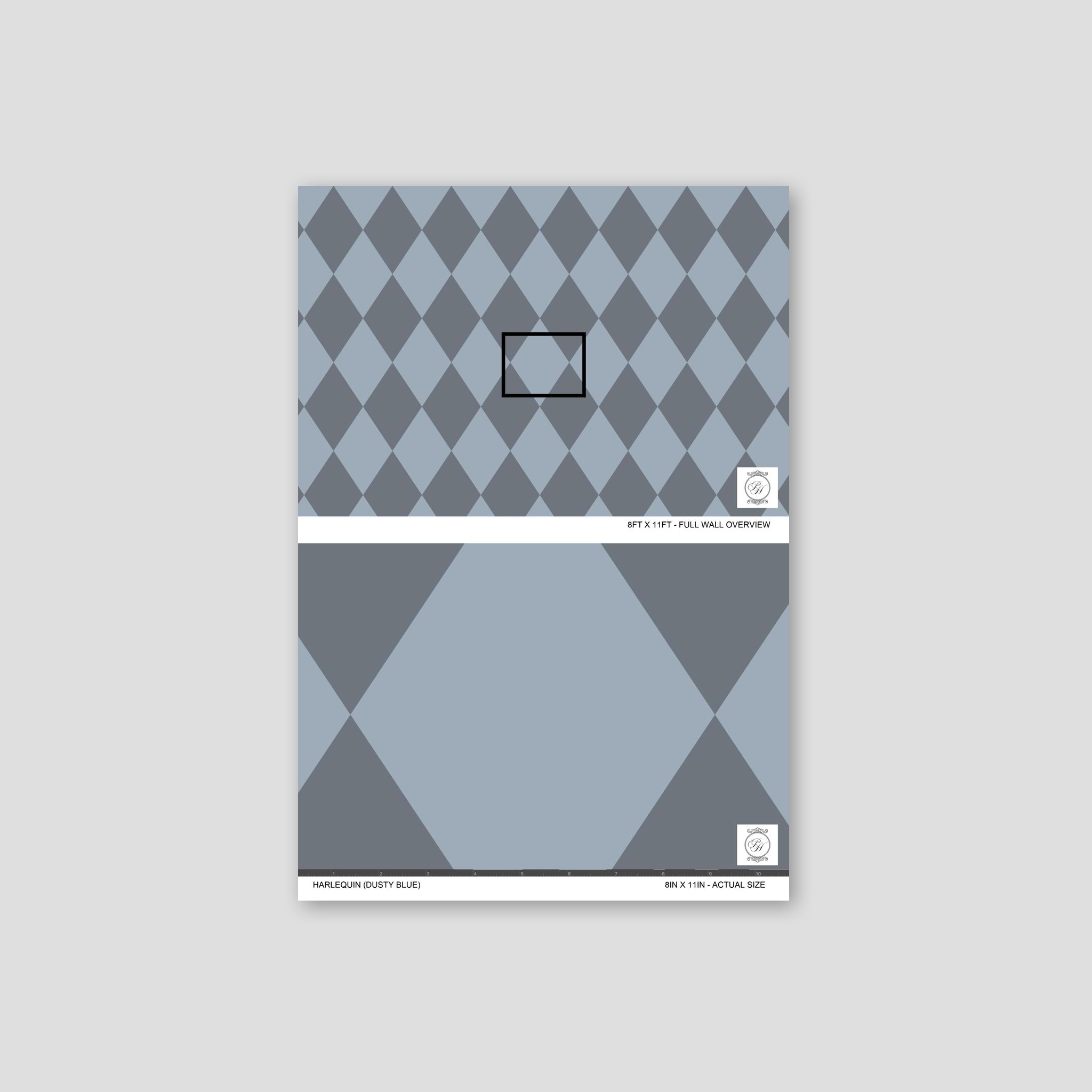 Harlequin (Dusty Blue) Wallpaper WALL BLUSH