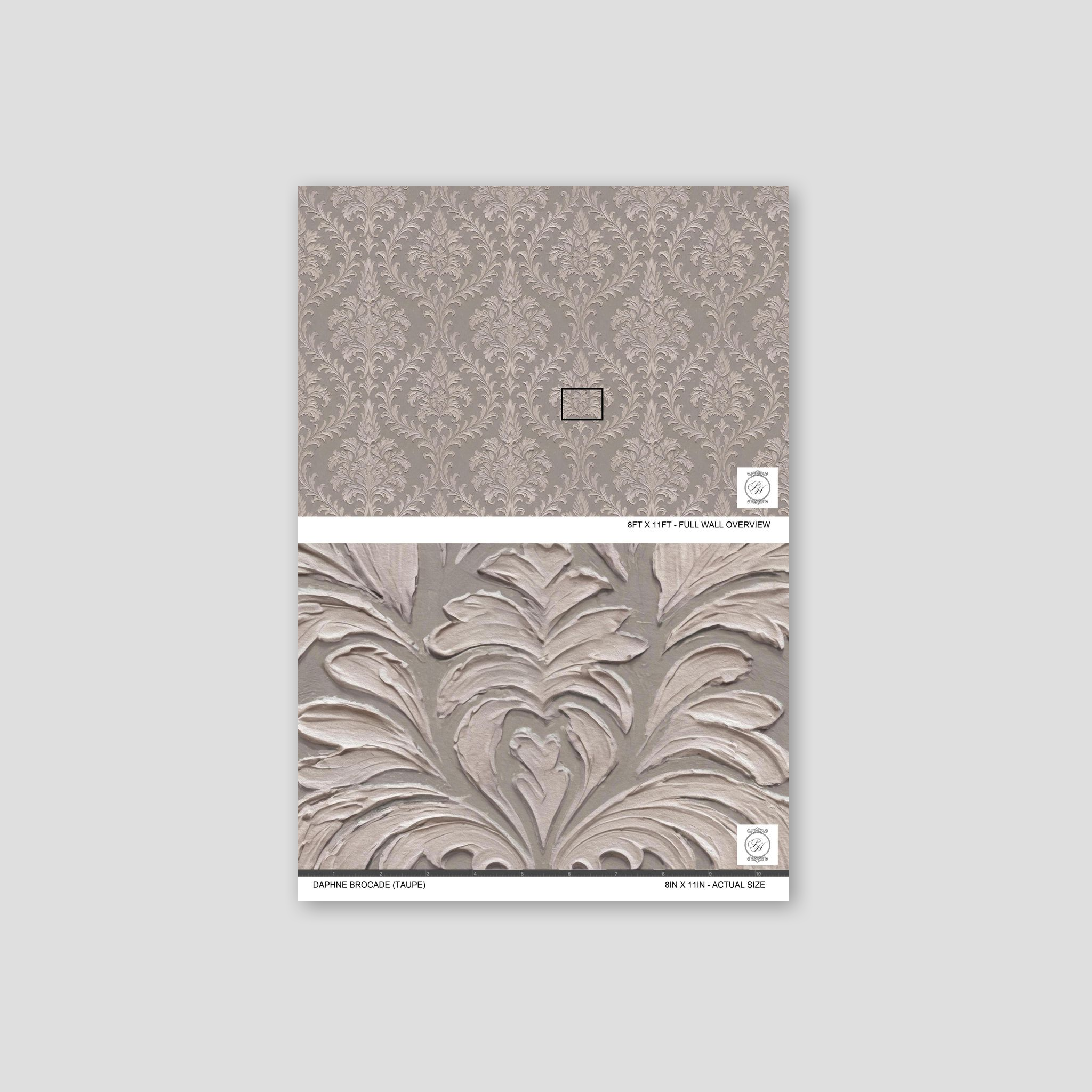 Daphne Brocade (Taupe) Wallpaper WALL BLUSH