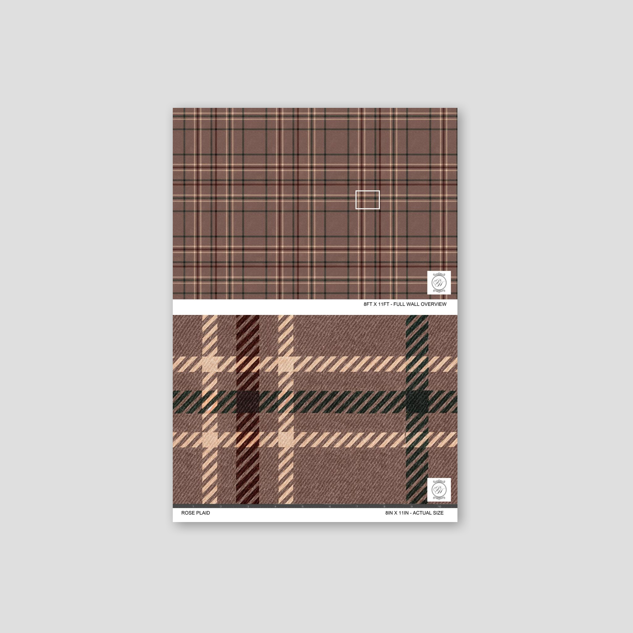 Rose Plaid Wallpaper WALL BLUSH