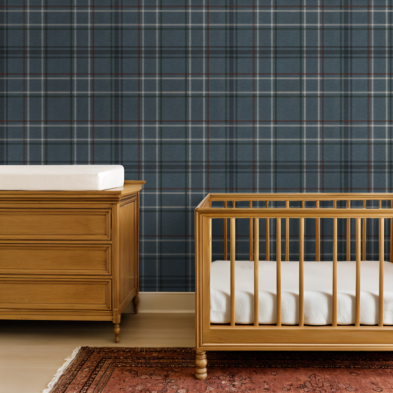 French Plaid Wallpaper WALL BLUSH