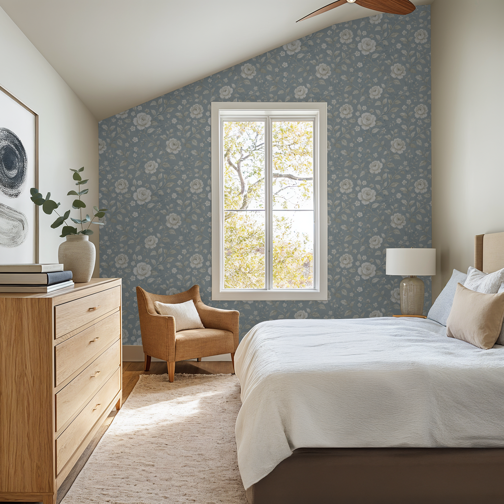 Cottage Rose Wallpaper WALL BLUSH