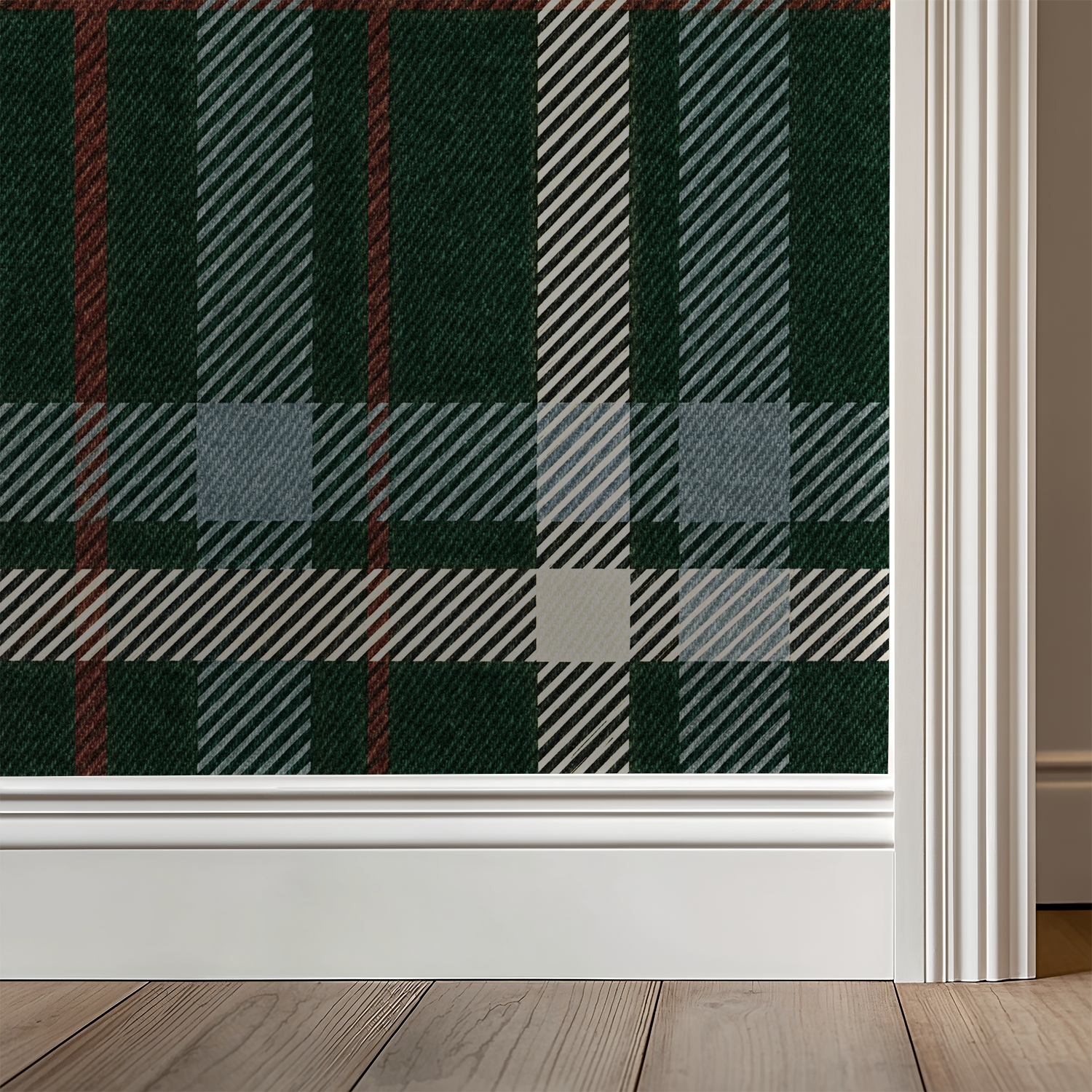 Emerald Plaid Wallpaper WALL BLUSH