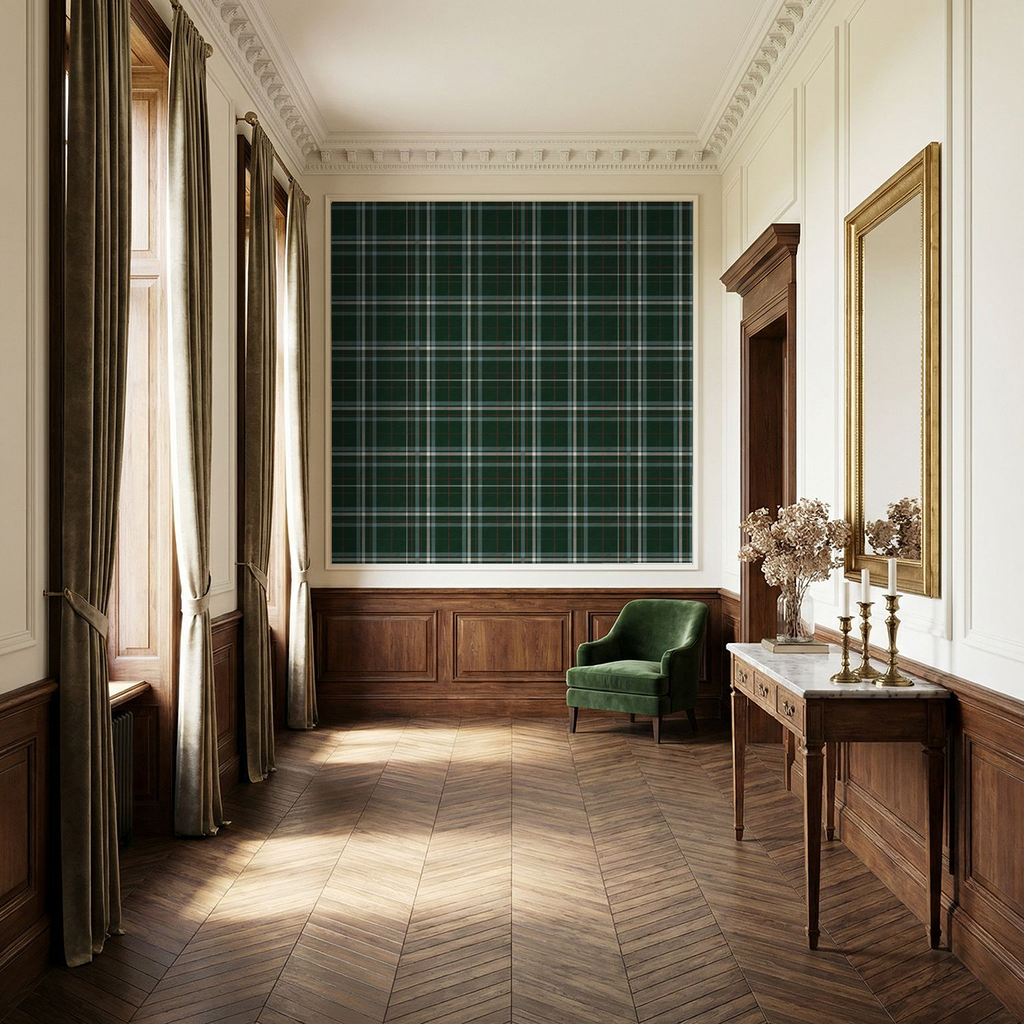 Emerald Plaid Wallpaper WALL BLUSH