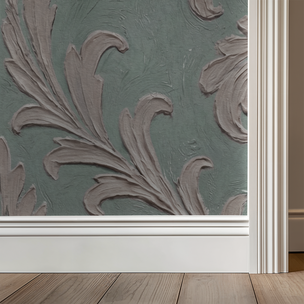 Daphne Brocade (Teal) Wallpaper WALL BLUSH