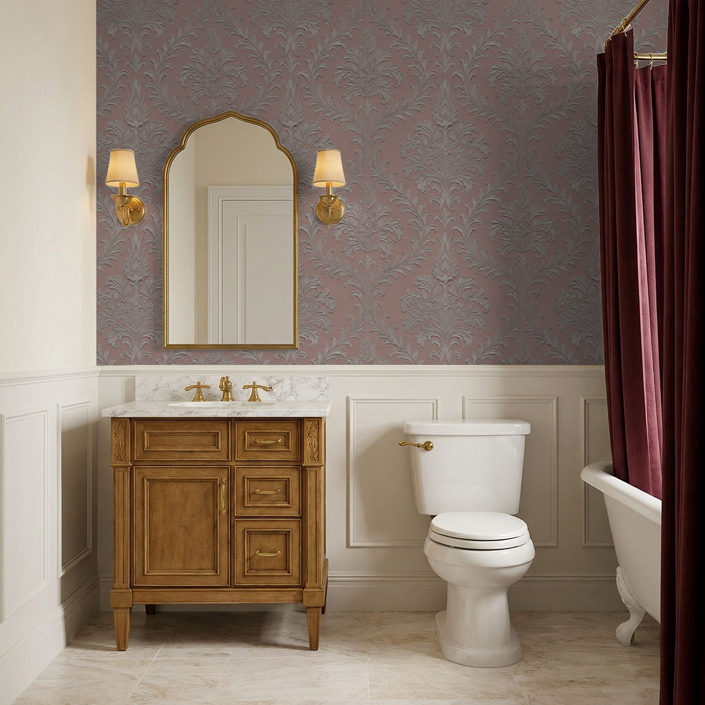 Daphne Brocade (Blush) Wallpaper WALL BLUSH
