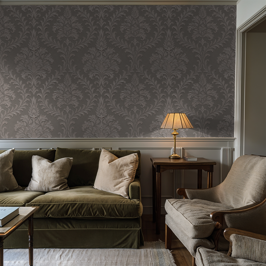 Daphne Brocade (Taupe) Wallpaper WALL BLUSH