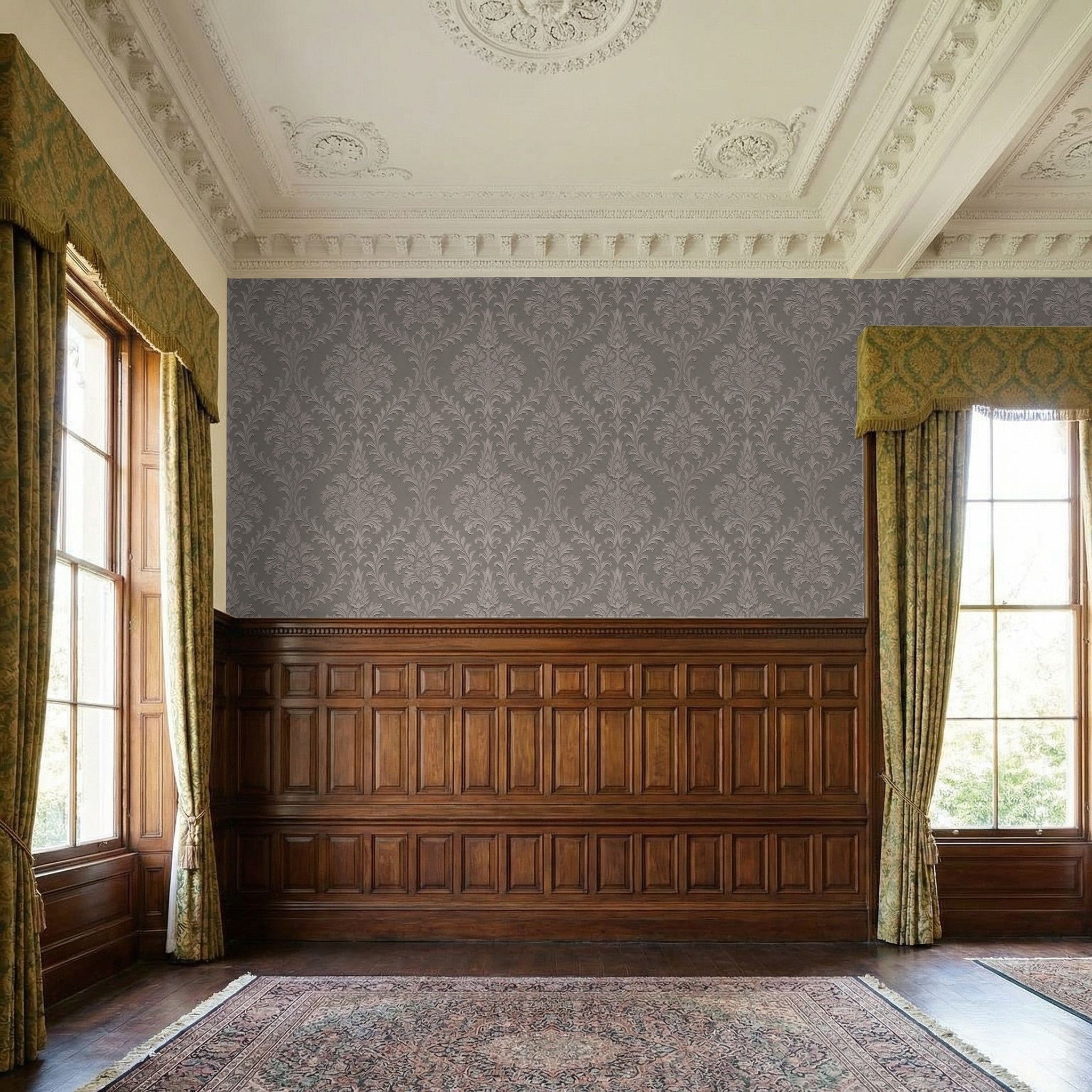 Daphne Brocade (Taupe) Wallpaper WALL BLUSH