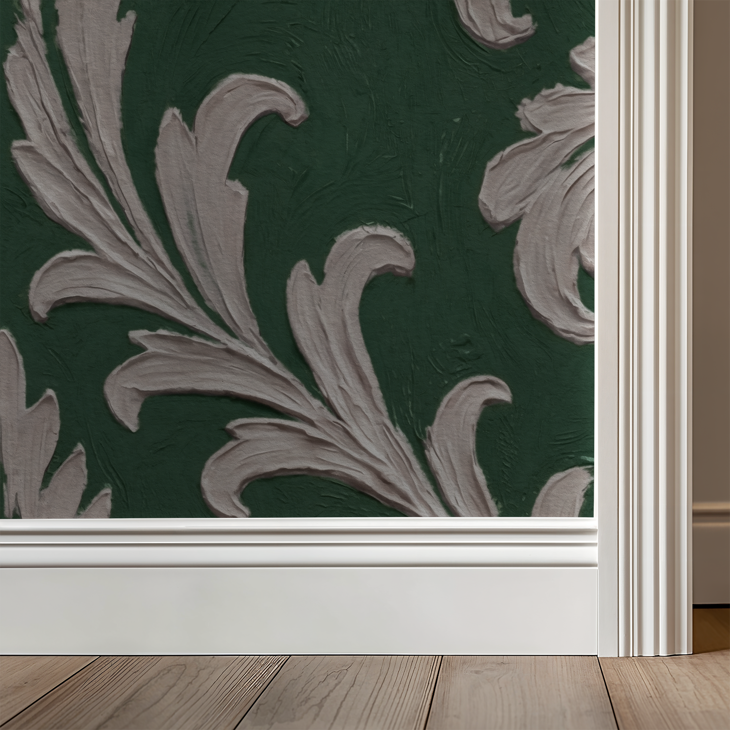 Daphne Brocade (Green) Wallpaper WALL BLUSH
