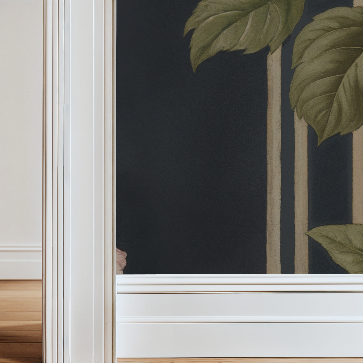 Midnight Rose Stripe Wallpaper WALL BLUSH