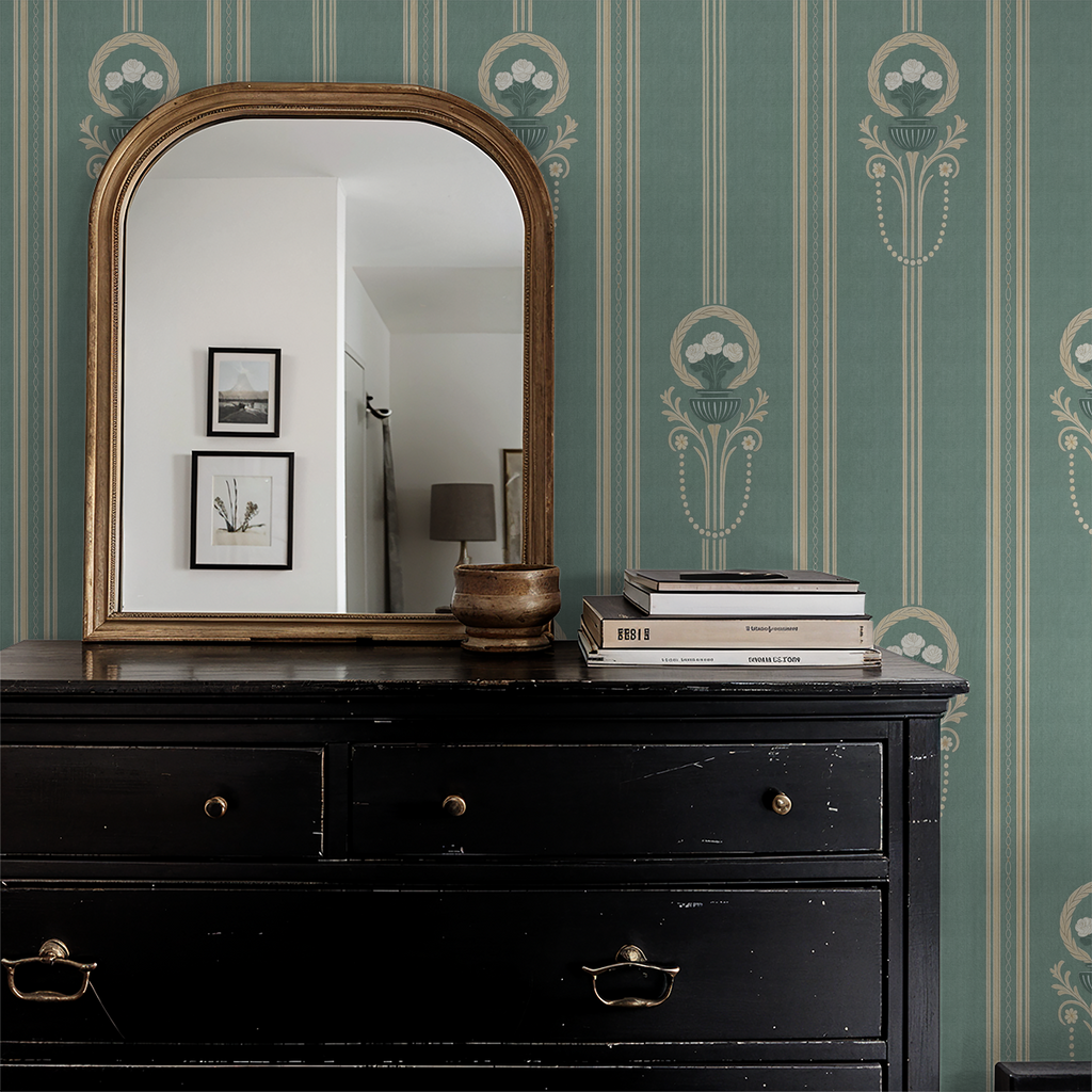 Salon Stripe Wallpaper WALL BLUSH