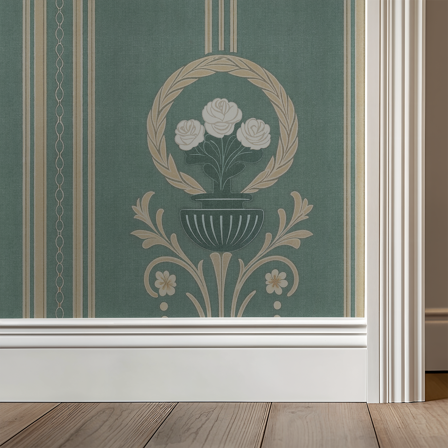 Salon Stripe Wallpaper WALL BLUSH
