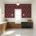 State Room Scroll (Burgundy) Wallpaper WALL BLUSH