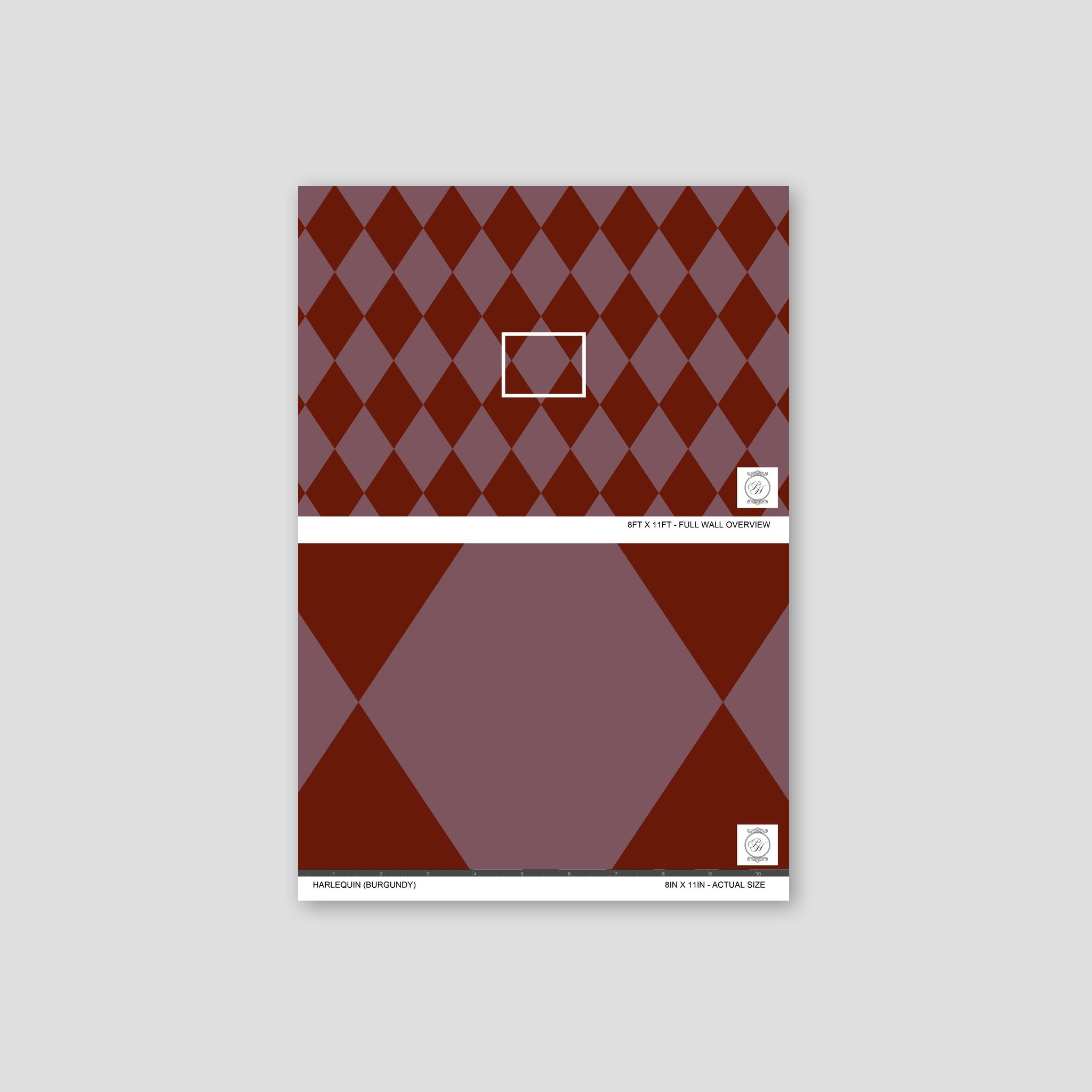 Harlequin (Burgundy) Wallpaper WALL BLUSH