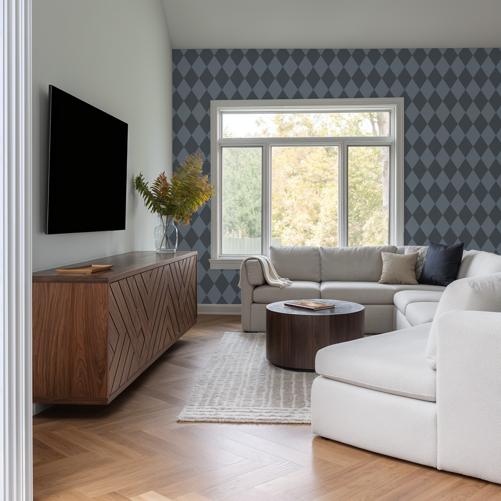 Harlequin (Dusty Blue) Wallpaper WALL BLUSH