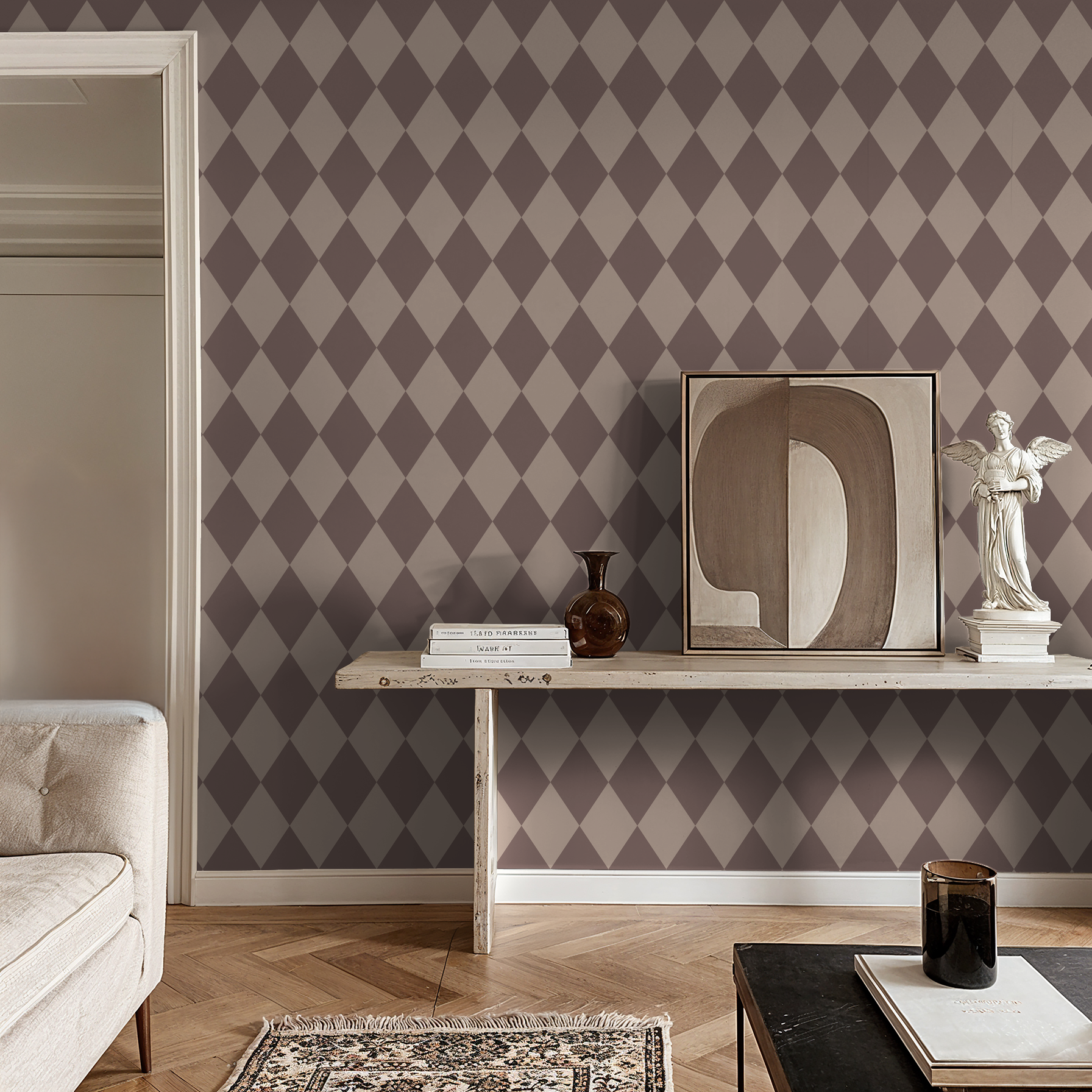Harlequin (Mauve) Wallpaper WALL BLUSH