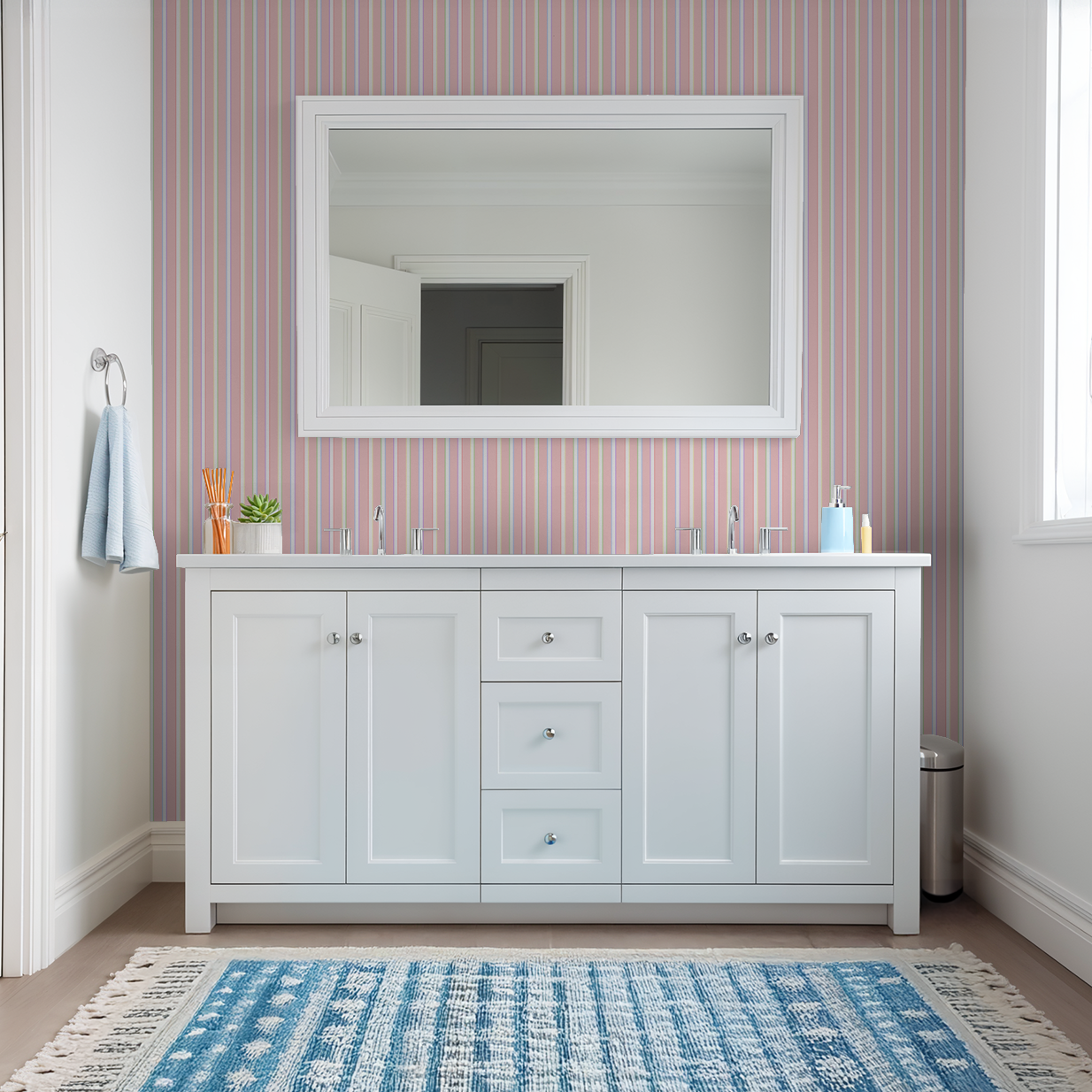 Prism Stripes Wallpaper WALL BLUSH