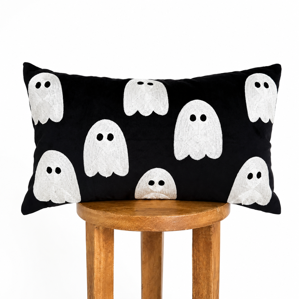 Black Ghost Lumbar Pillow Cover Busa Designs