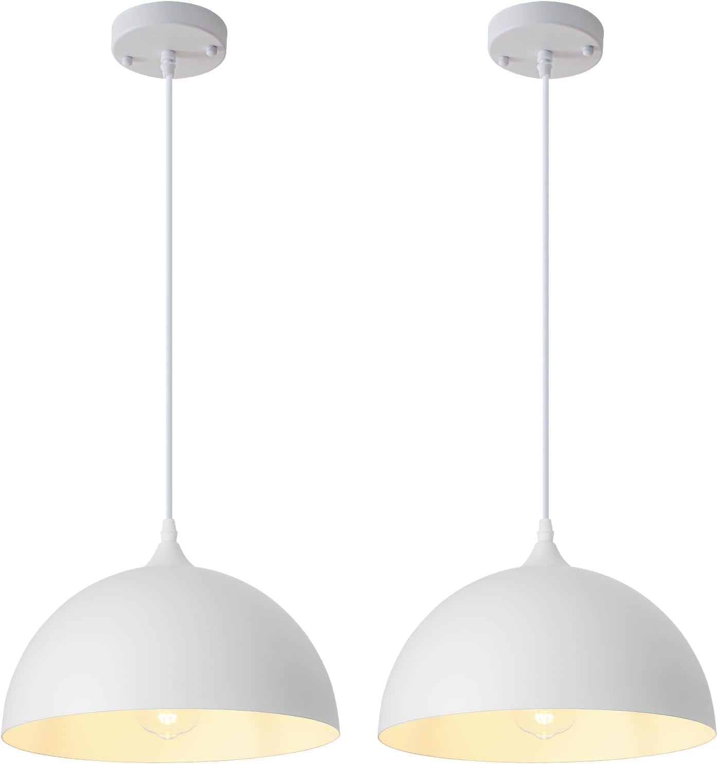 2 Farmhouse Dome Pendant Lights Farmhouse Decor