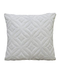 18"x18" White Indoor Outdoor Ogee Decorative Pillow Vibhsa