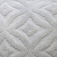 18"x18" White Indoor Outdoor Ogee Decorative Pillow Vibhsa