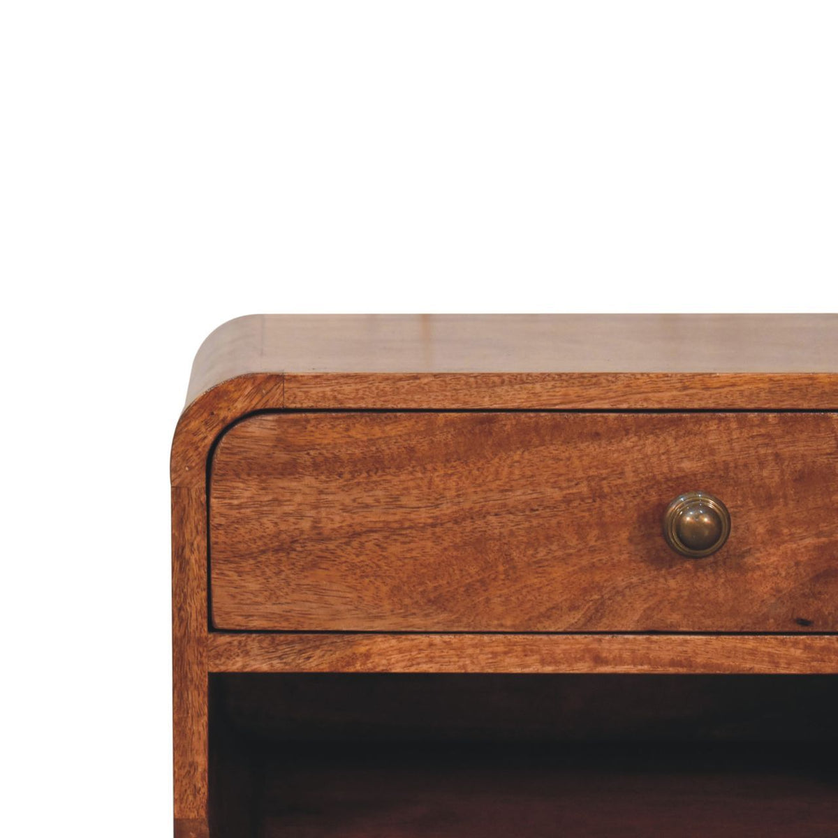 Curve Upper Slot Floating Nightstand Unique Piece Furniture