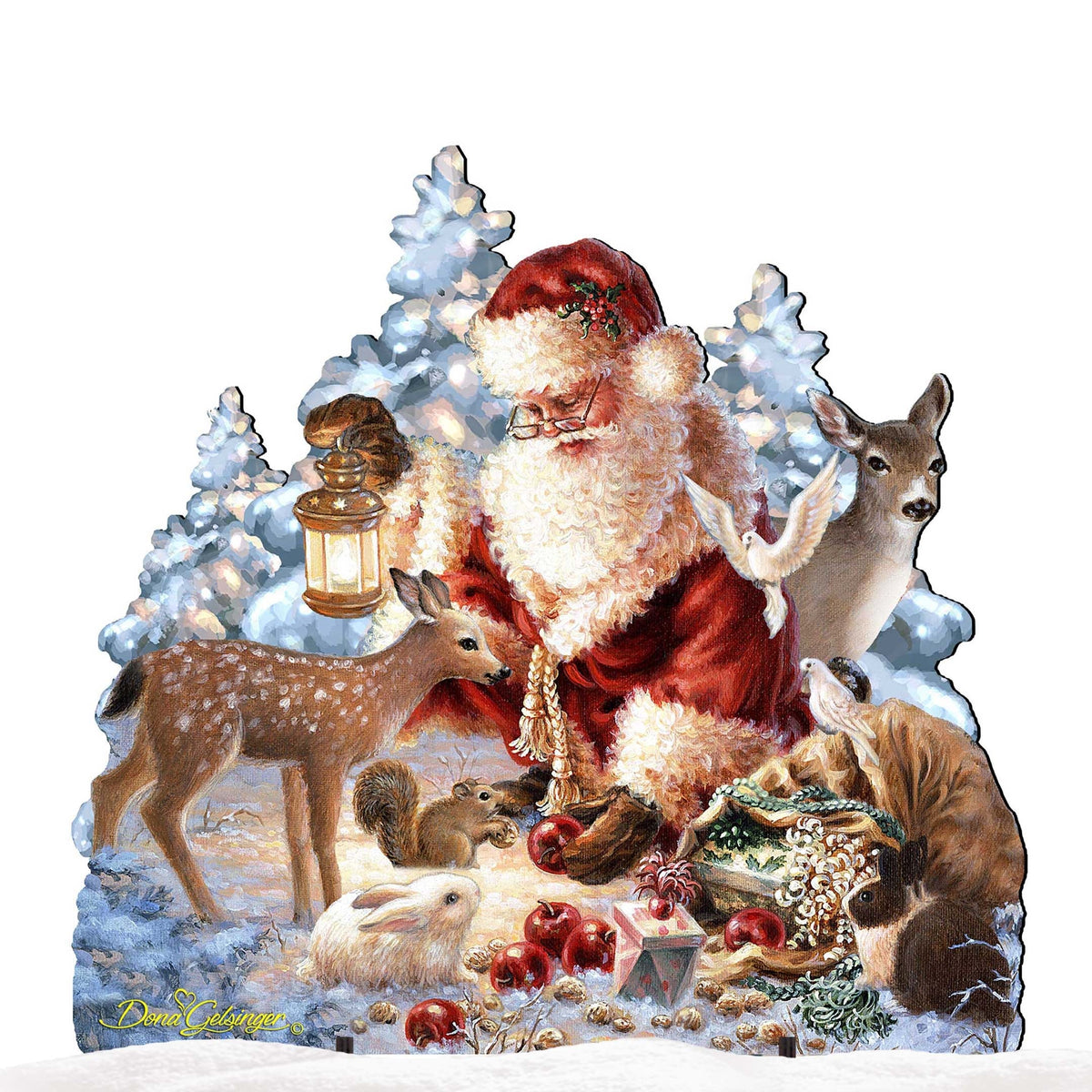 Abundance of Joy Christmas Outdoor Scene by D Gelsinger featuring Santa and Snowman - Christmas Decor 8461044F-0104 G.DeBrekht