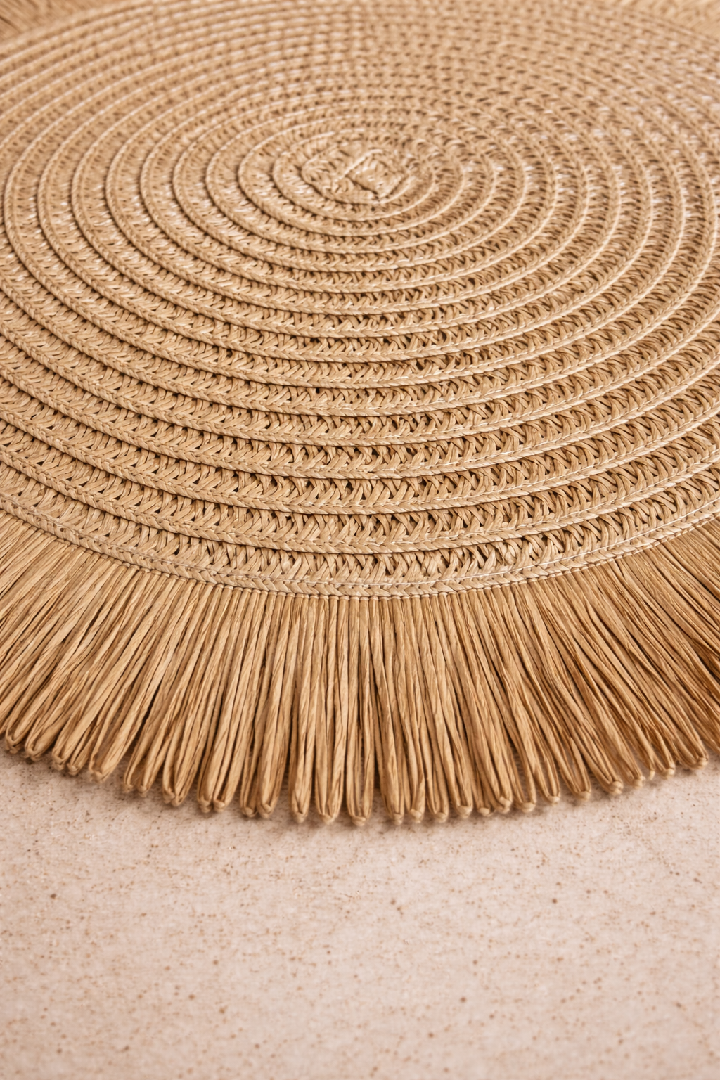 Santorini Straw Fringe Placemats - 15" Busa Designs