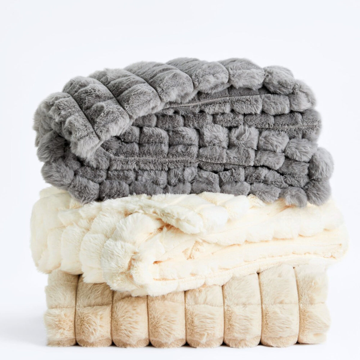 Pyramid Grid Throw Blanket Moon Pod