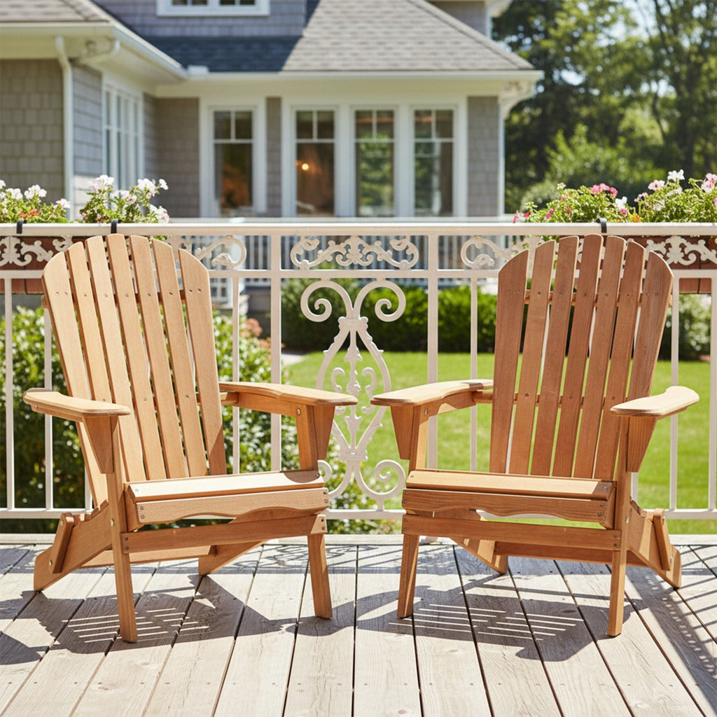 Oversize Outdoor Folding Adirondack Chair, Patio Chair For Garden Unique Piece Furniture