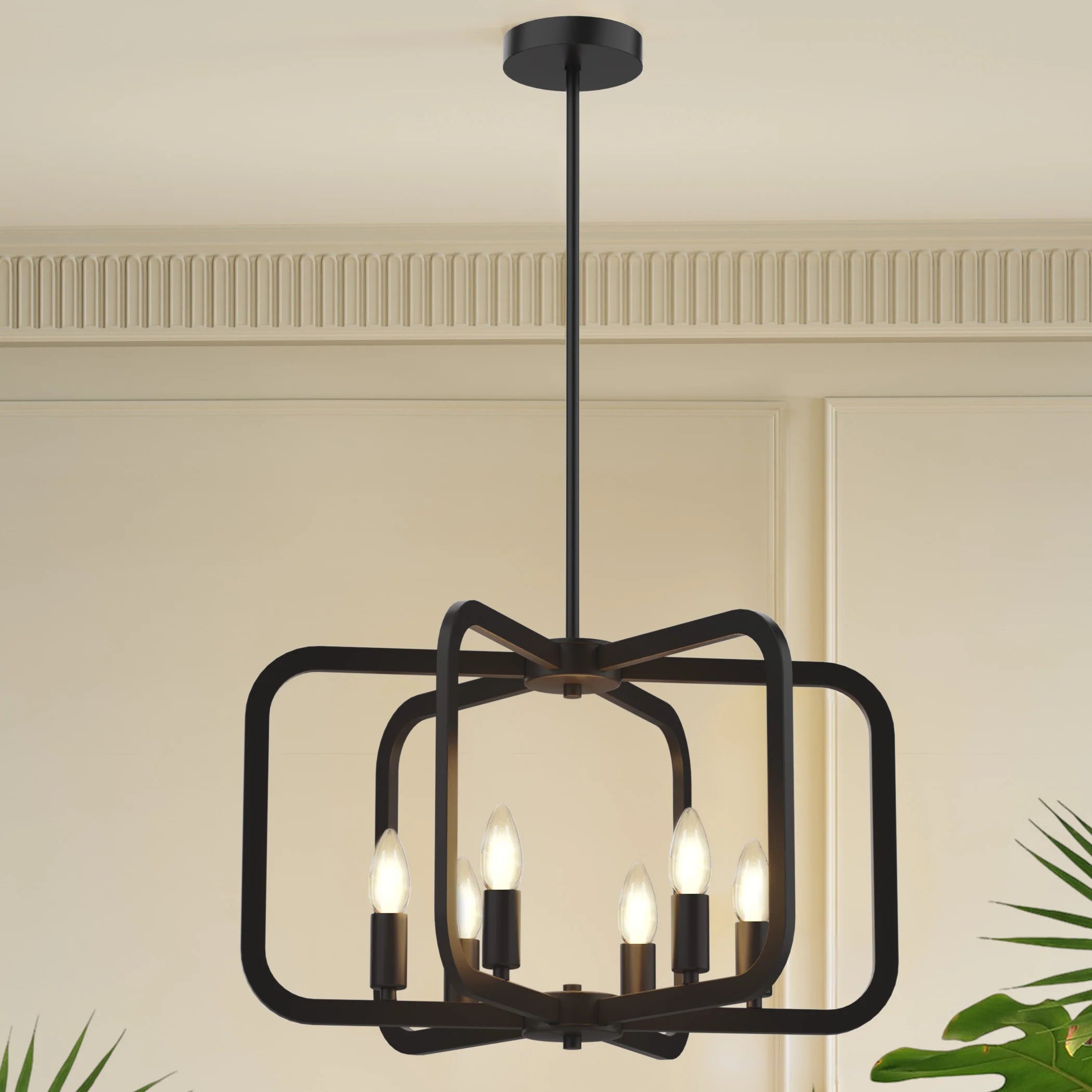 Electronic Candle Chandelier Light Fixture Farmhouse Decor