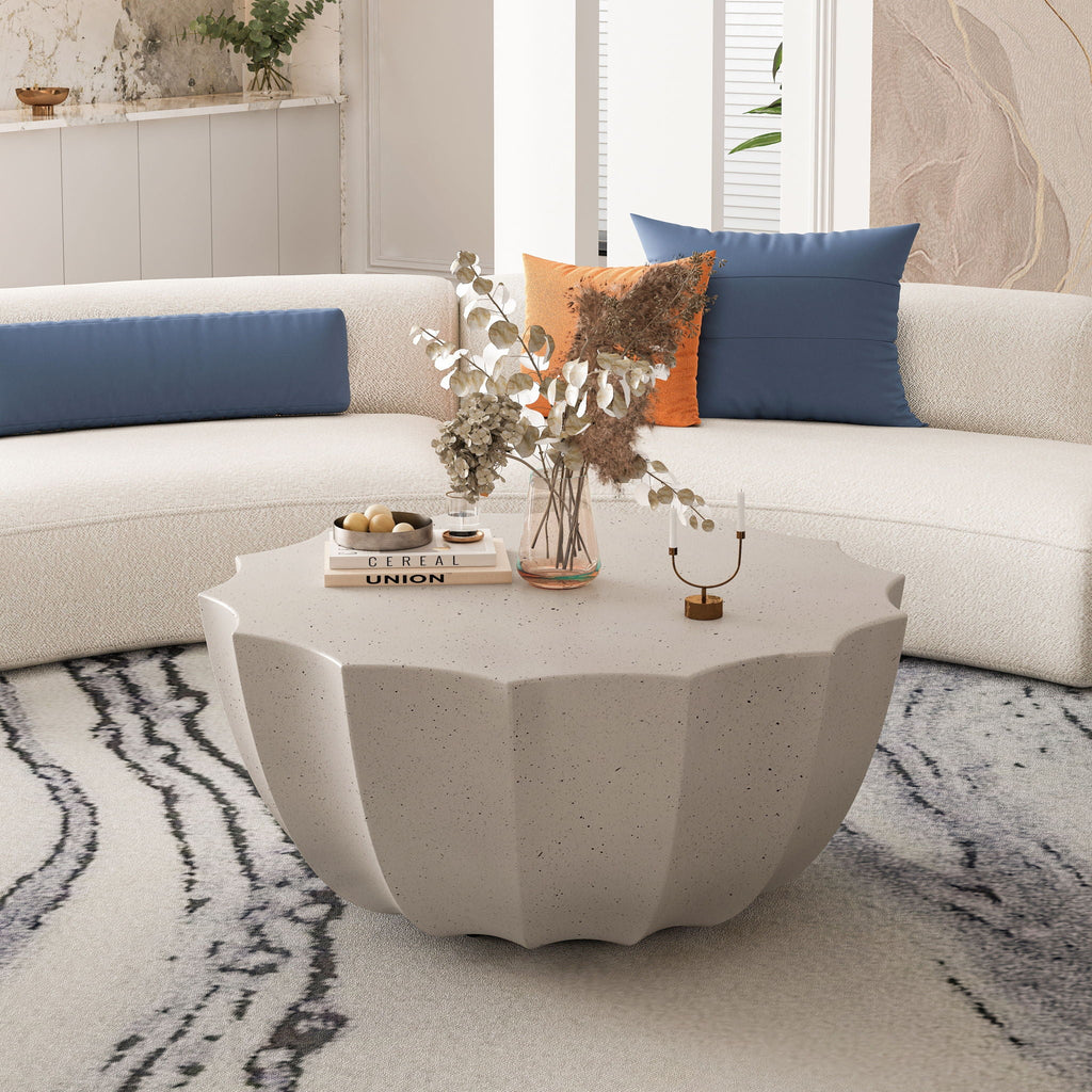 Modern Round Coffee Table For Indoor / Outdoor Unique Piece Furniture