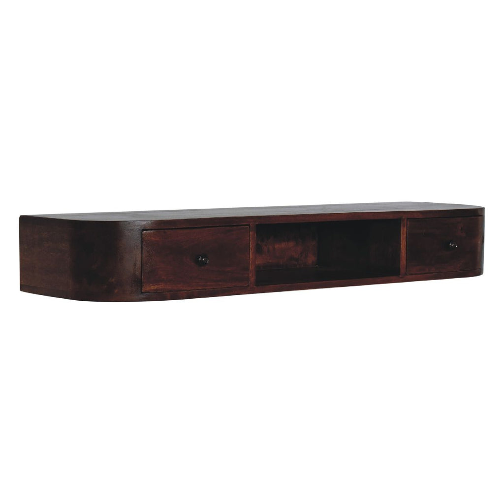 Lunar - 2 Drawer Floating Console - Chestnut Unique Piece Furniture