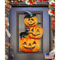 Scary Stacking Pumpkins Halloween Door Decor by G. DeBrekht - Thanksgiving Halloween Decor - 8158415H G.DeBrekht