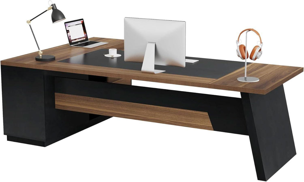 78 Inch Executive Desk Featuring Ample Storage Cabinets ShipItFurniture