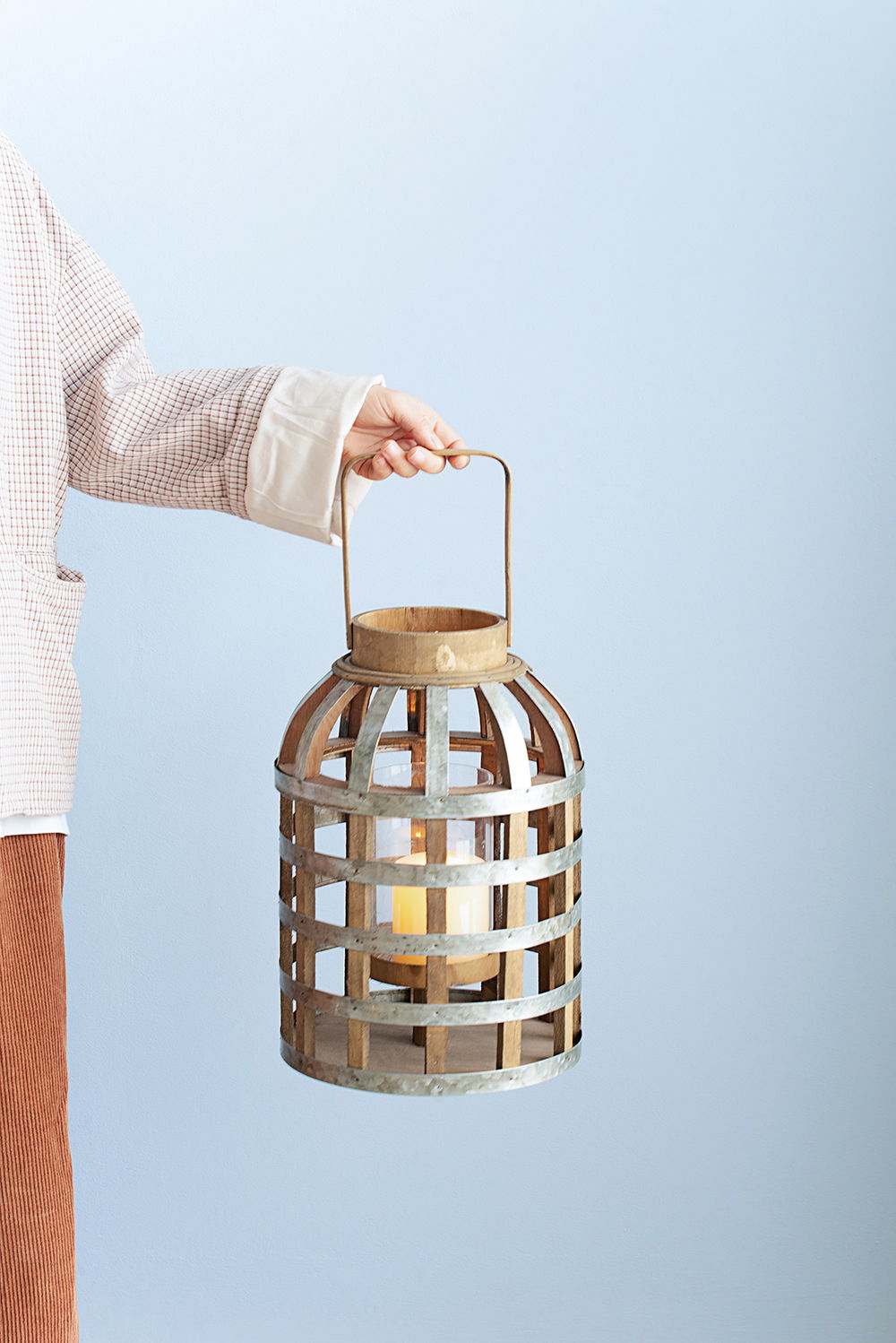 Decorative Lantern With Handle, Wooden Lantern For Indoor Outdoor, Home Garden Wedding Unique Piece Furniture