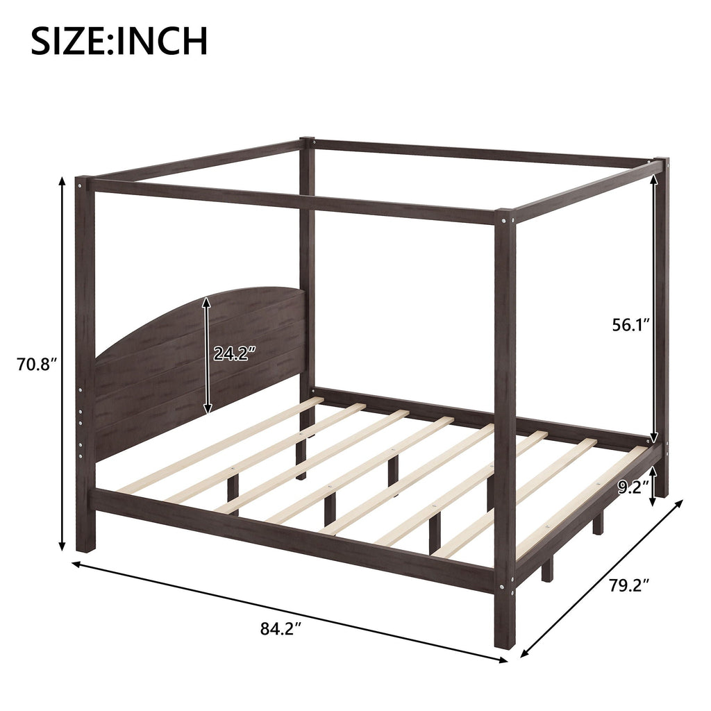 anopy Platform Bed With Headboard And Support Legs Unique Piece Furniture