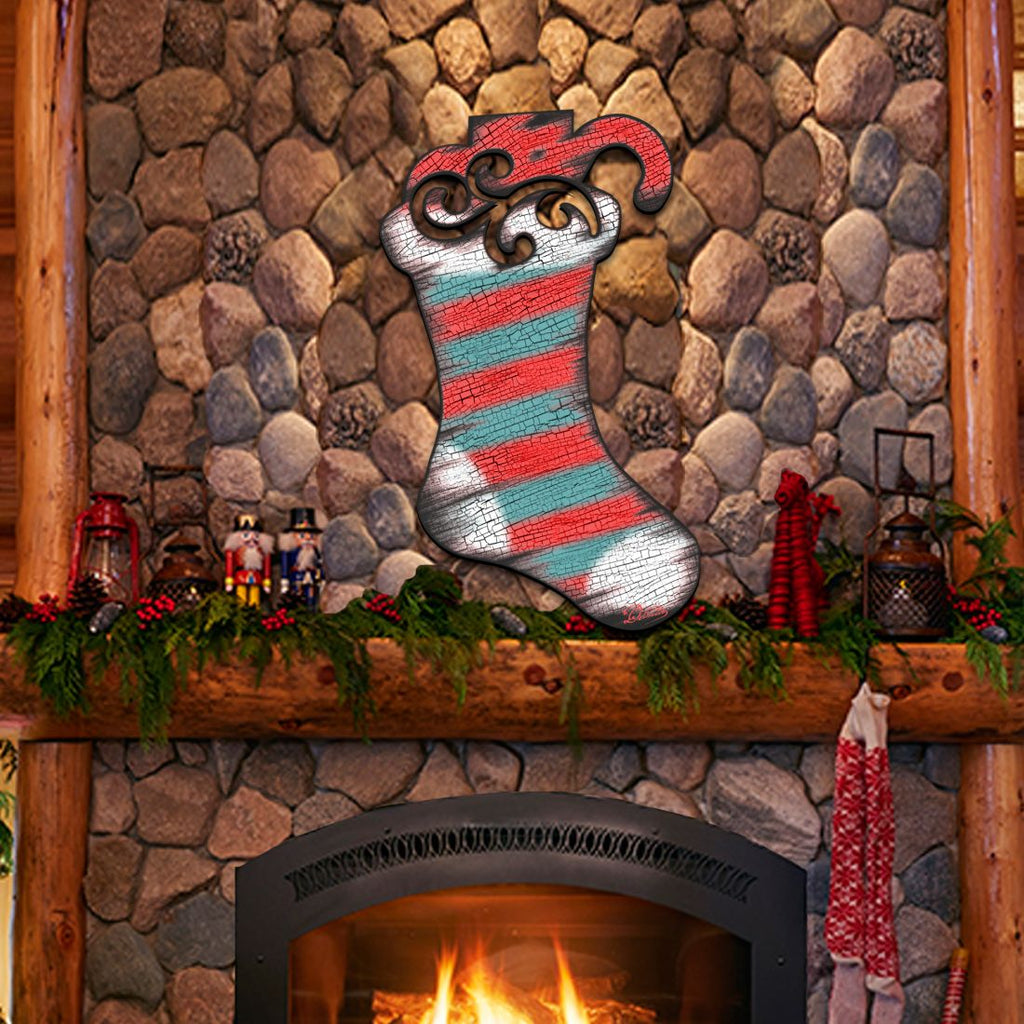 Noel Stocking Decorative Door Decor by G. DeBrekht - Christmas Decor - 8198802H G.DeBrekht