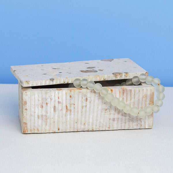 Ataca Marble Box, Large Tea + Linen