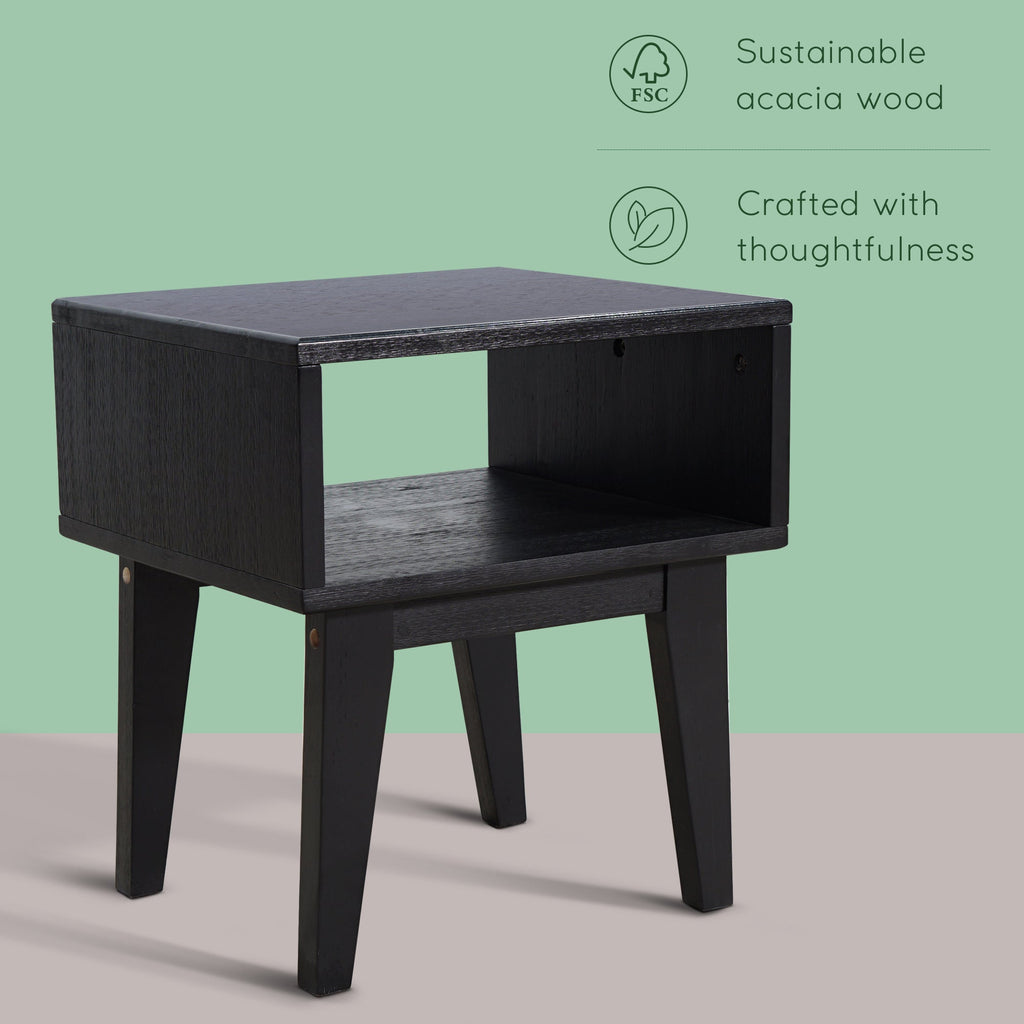 Serena Solid Wood Nightstand Megsu