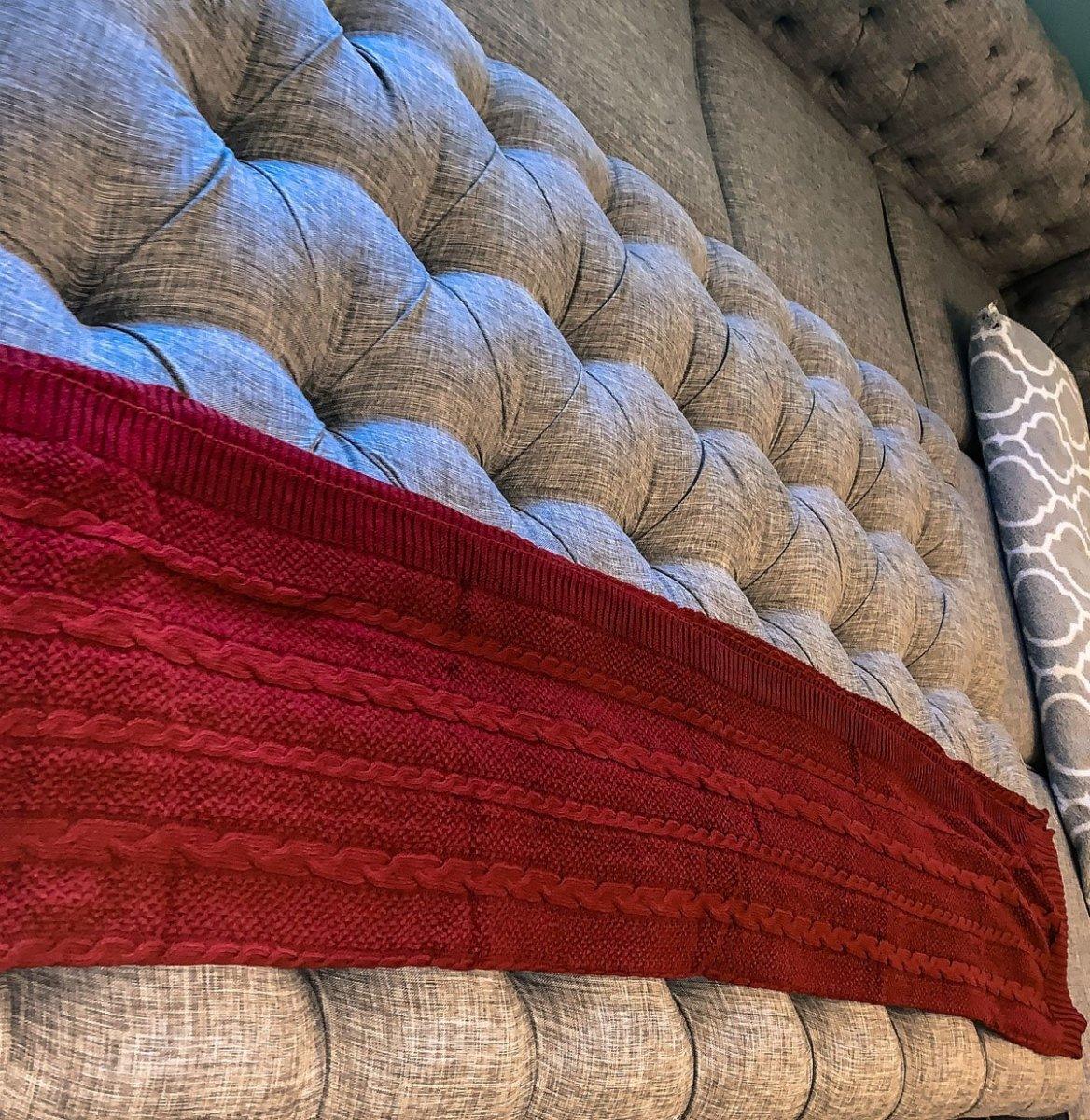 Claret Knit Sweater Throw Gia Roma