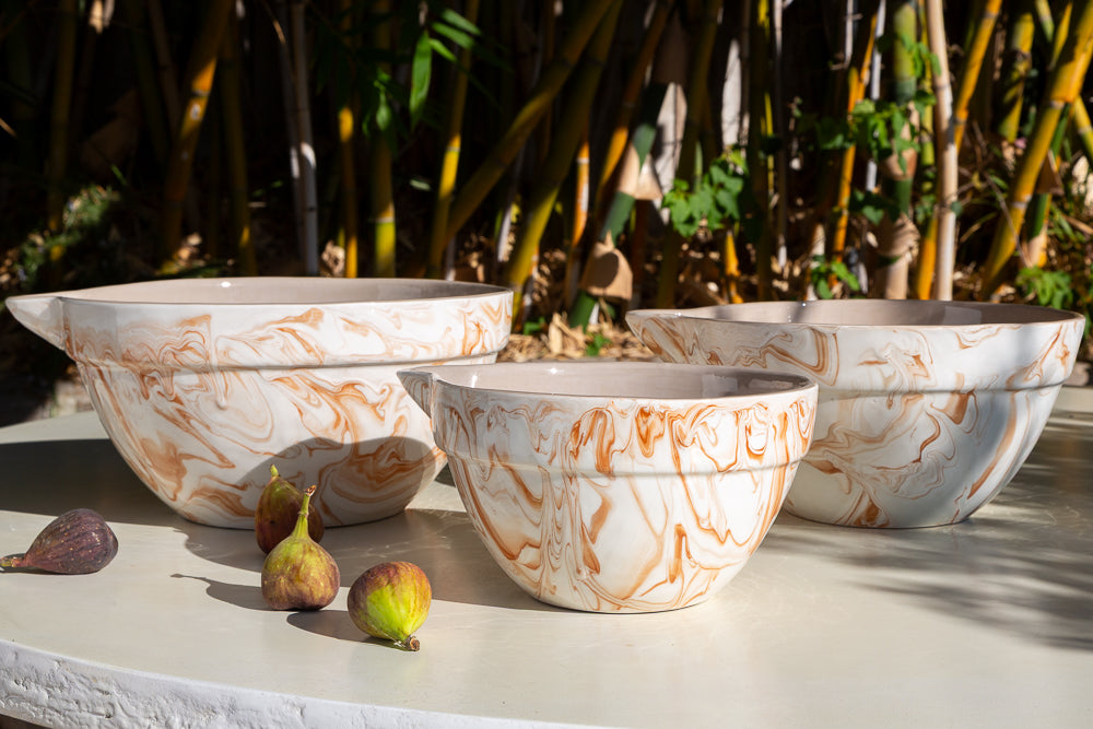 Marbled Terra Mixing Bowls - Set of 3 Une Vie Nomade