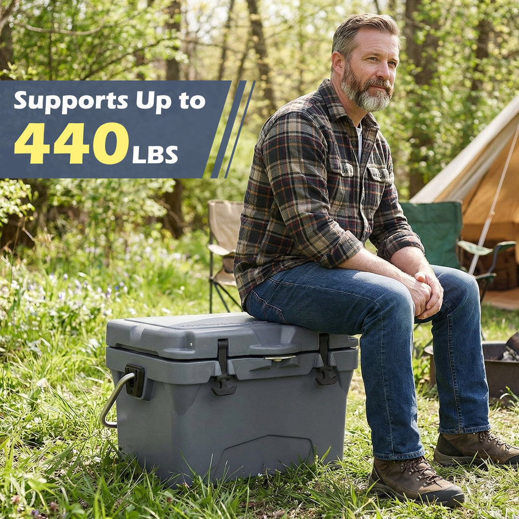 20 Quart Portable Hard Cooler with Built-in Ruler and Bottle DirectDeals