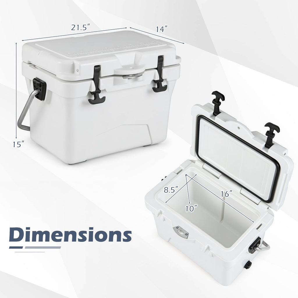 20 Quart Portable Hard Cooler with Built-in Ruler and Bottle DirectDeals