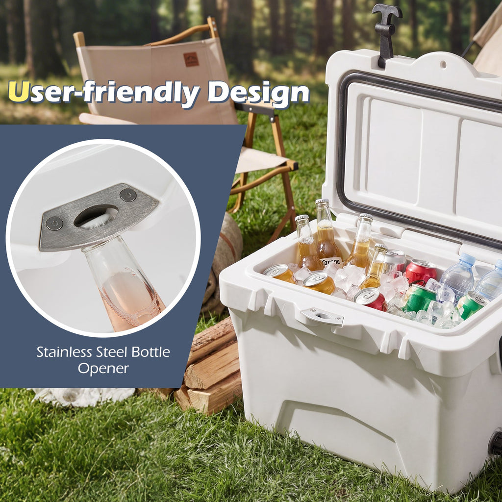20 Quart Portable Hard Cooler with Built-in Ruler and Bottle DirectDeals