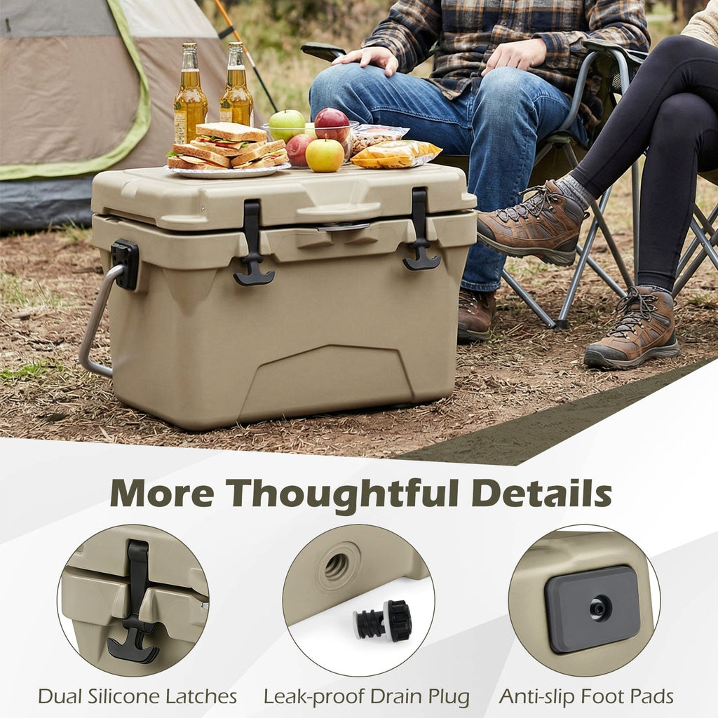20 Quart Portable Hard Cooler with Built-in Ruler and Bottle DirectDeals