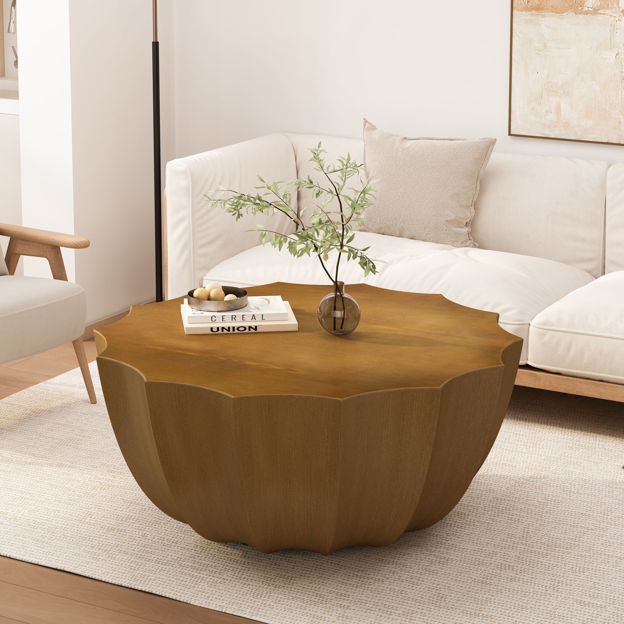 Modern Round Coffee Table For Indoor / Outdoor Unique Piece Furniture