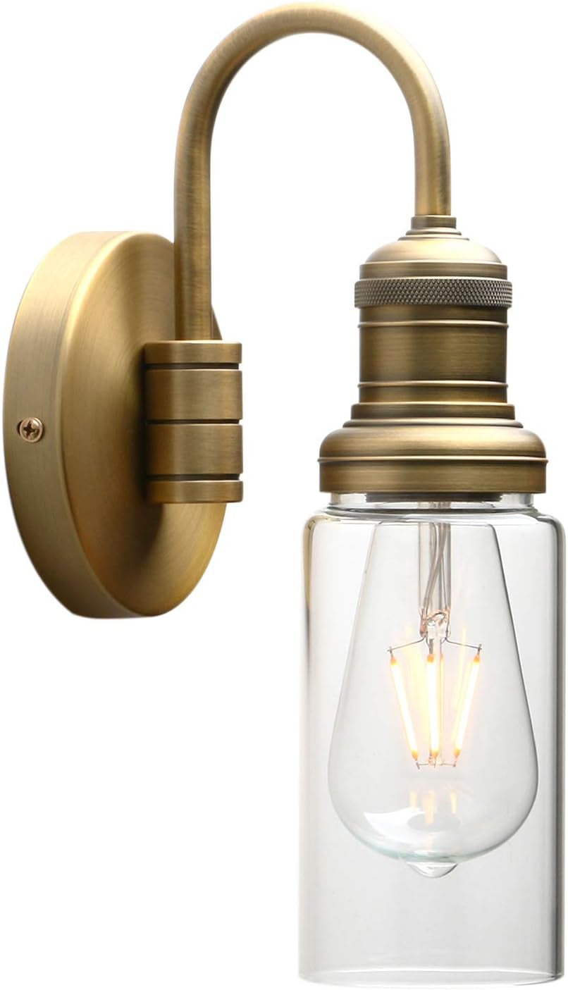 Vintage Gooseneck Wall Mount Single Sconce Farmhouse Decor
