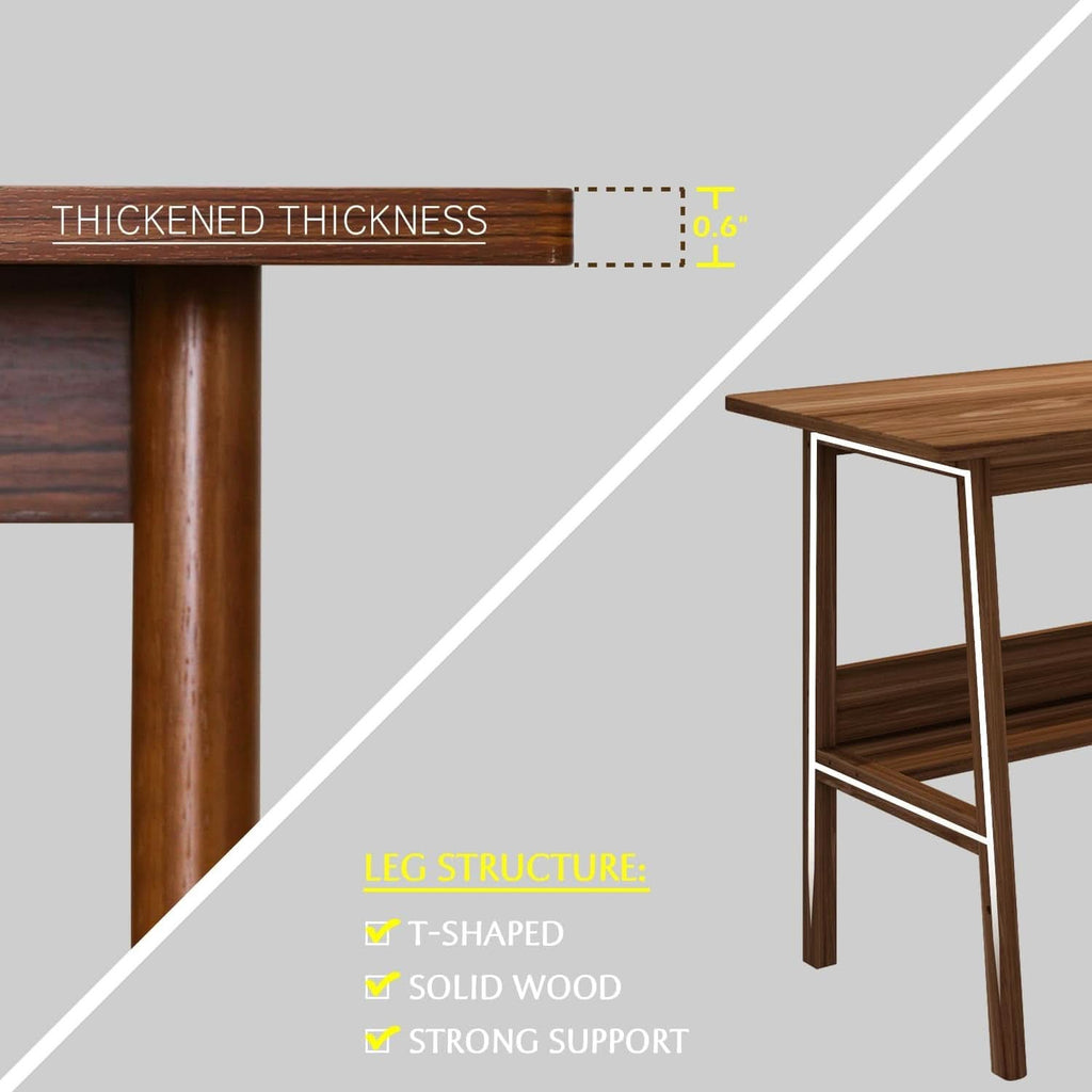Two Person Desk Walnut 79 Inch Extended Workstation Shelves ShipItFurniture