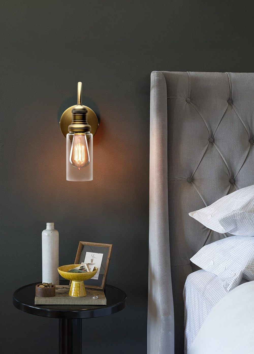 Vintage Gooseneck Wall Mount Single Sconce Farmhouse Decor