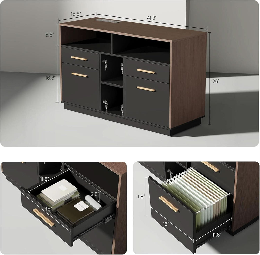Walnut Seventy OneInch Height Adjustable Standing Desk Cabinets ShipItFurniture